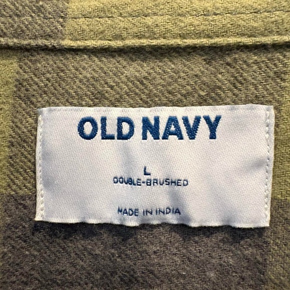 Old Navy Green and Gray Checkered Shirt - Picture 5 of 5